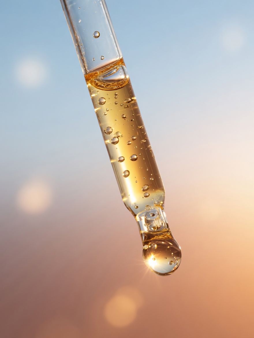 Sérum visage pipette dorée